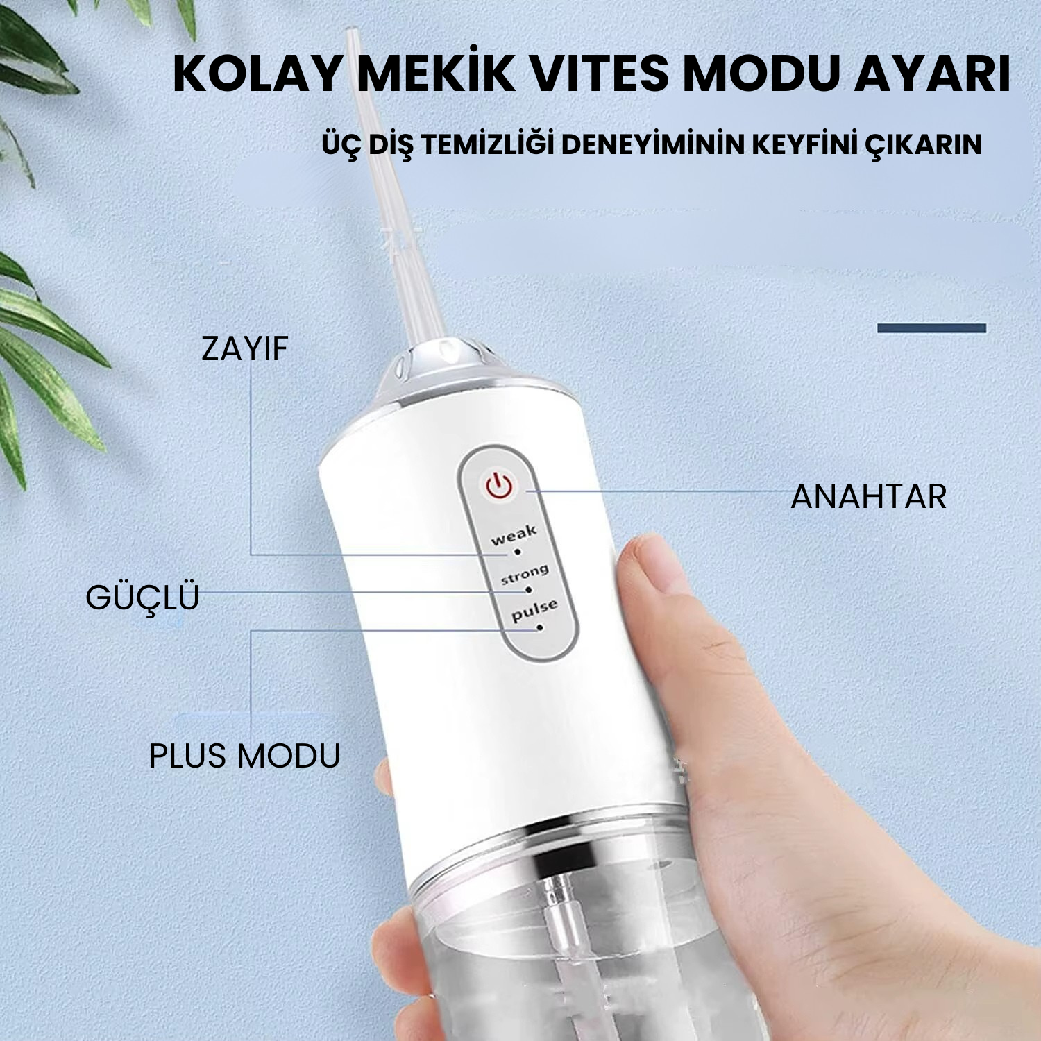 3 modları Oral Irrigator Taşınabilir Diş Su Jeti